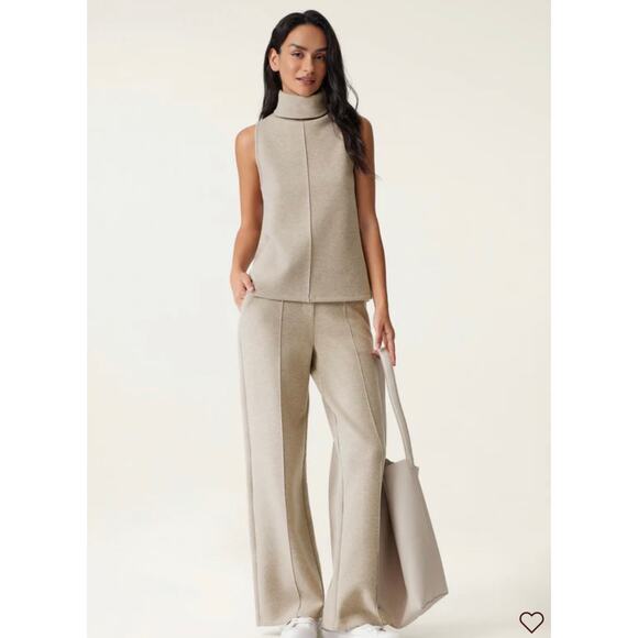 OGL Other - New OGL FuzzLuxe 2Pcs Set Split Hem Top & High Waisted Straight Leg Pant Small